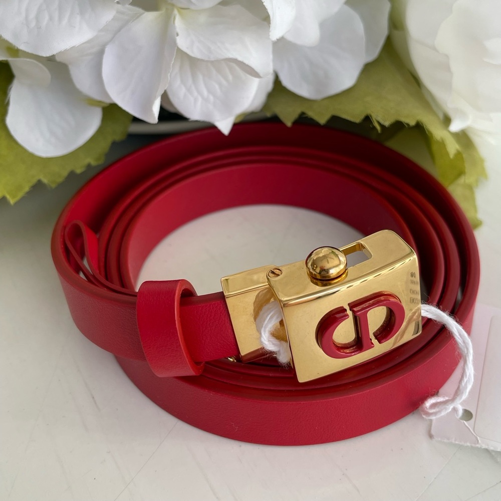Dior Red Belt Size 80 - Picture 6 of 6